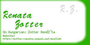 renata zotter business card